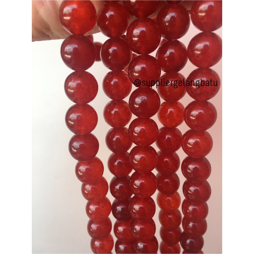 Carnelian Orange Natural Stone Batu Manau Garnet Agate 14mm Akik Natural Ready Grosir Natural Akik