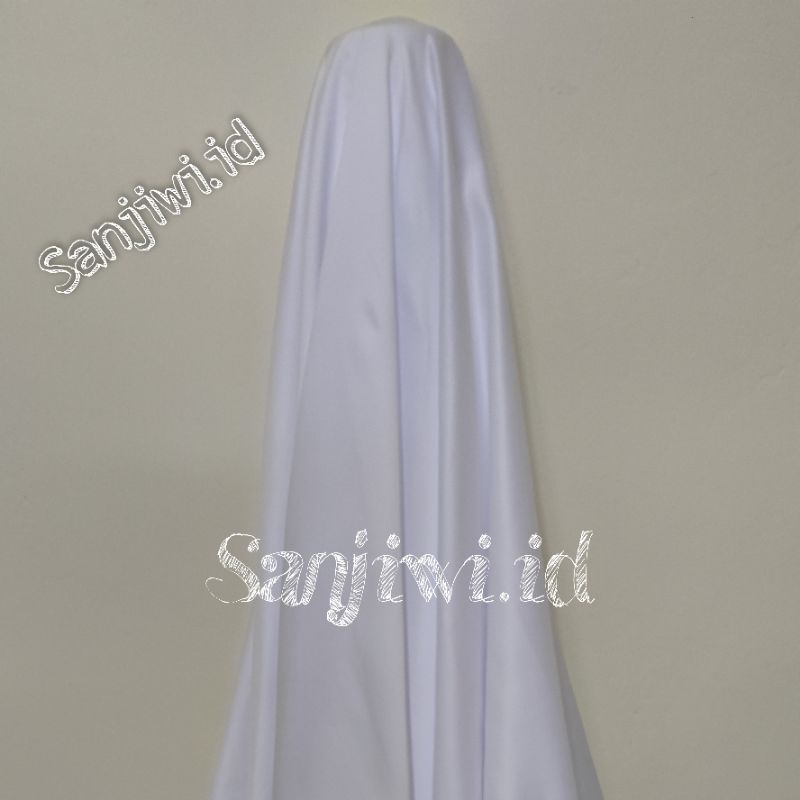 Kain SATIN VELVET PREMIUM / Kain Satin Bridesmaid High Quality-Putih bersih