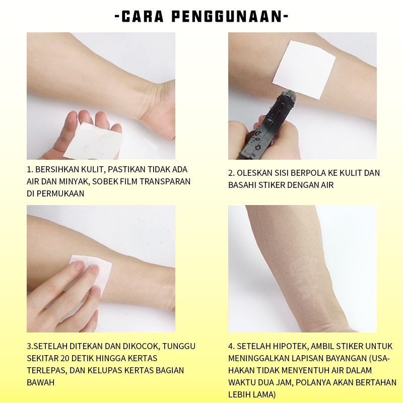 【TATTOO ARTIST,】tato tahan air，Stiker Tato Fruit Ink，15 hari tato temporer anti air,tato temporer tahan lama 15 hari tato temporer anti air /tato jus/Tato temporer tahan air 3D