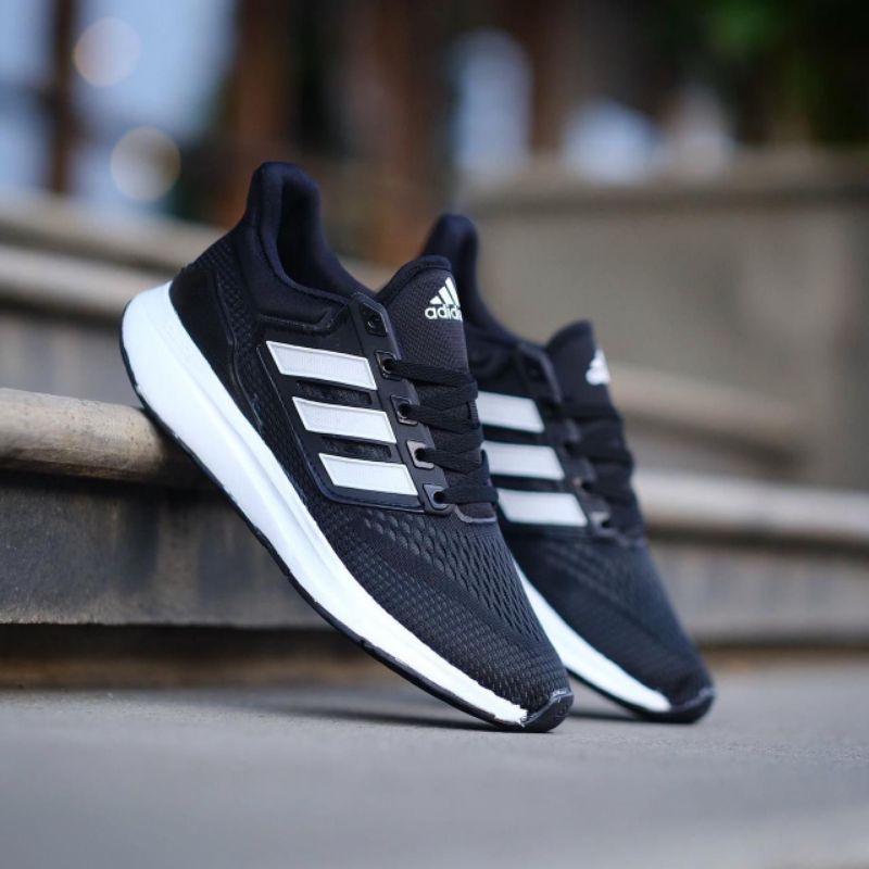 Sepatu Adidas EQT21 Run Black White ORIGINAL PREMIUM QUALITY BNIB Sepatu Pria / Sepatu Hitam Pria / 