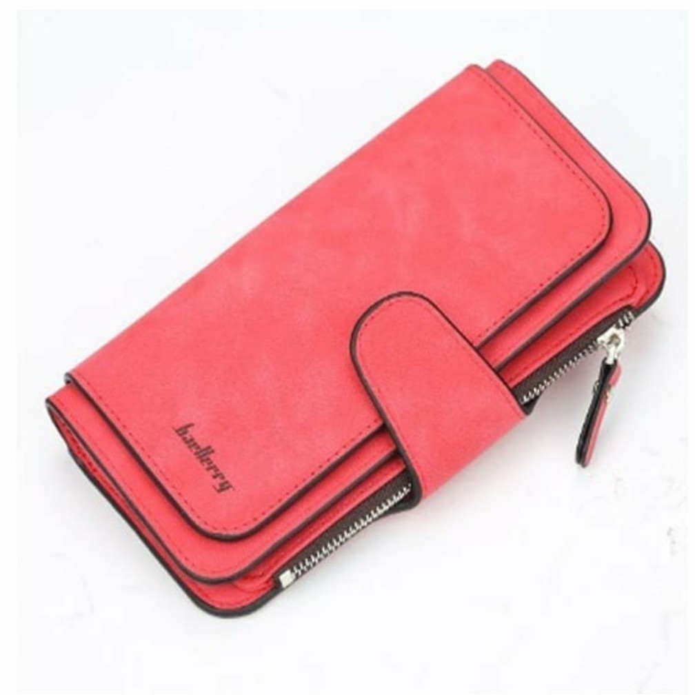 DW07 Dompet Wanita Kulit Sintetis Import Branded Wallet Kado Ultah Pacar-Merah