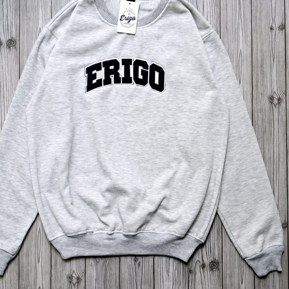 Harga Spesial.. SWEATER ERIGO CREWNECK TERBARU - SWEATER PRIA ERIGO CREW NECK HITAM MURAH