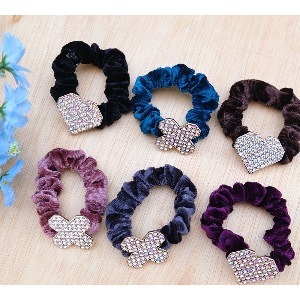 Senada Victory Scrunchie Bludru Ikat Rambut Velvet Korea