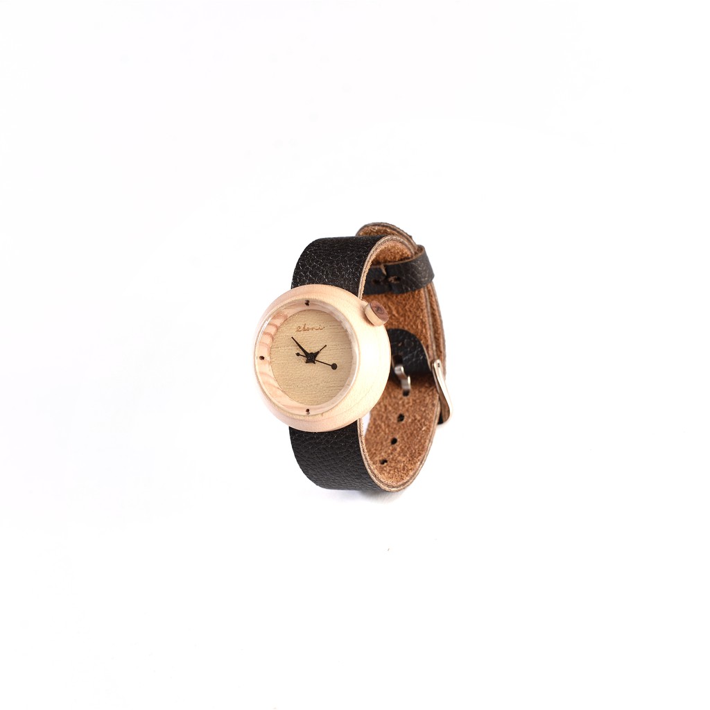 Eboni Jam Tangan Kayu Mini Maple 1.0's - Dark Brown-1