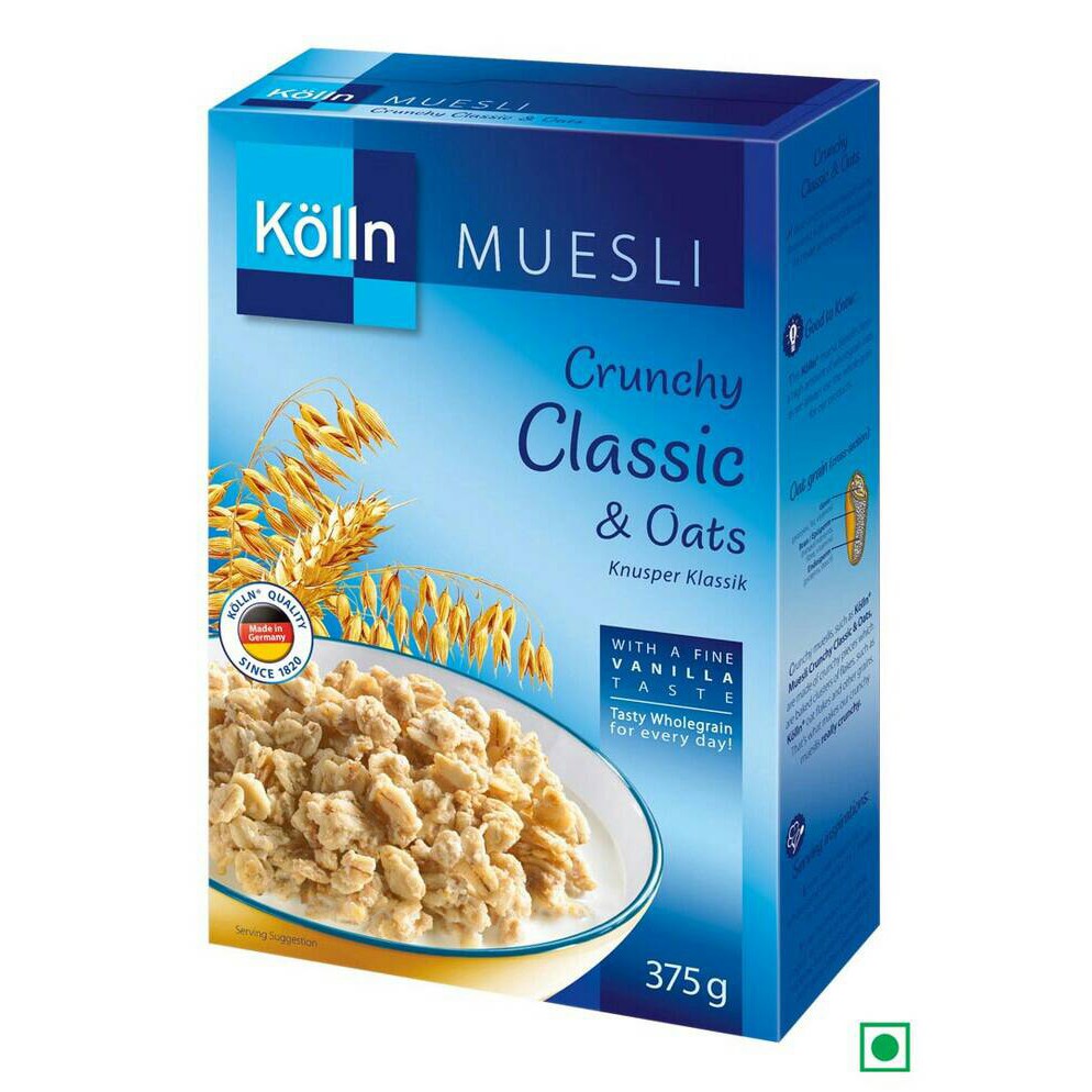 

Kolln Muesli Crunchy Classic & Oats Cereal Sereal Sehat Import