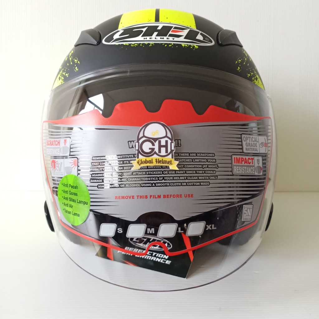 Helm Shell Rover Motif Saber Black Doff Yellow Fluo Original
