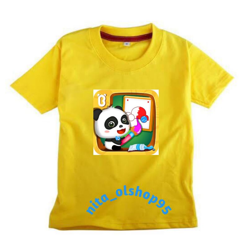 kaos anak babybus mewarnai