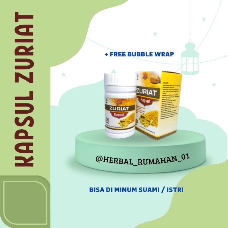 Kapsul Zuriat Untuk Promil / Kapsul Zuriyat / Kapsul Zuriyat plus / Kapsul Zuriat Untuk Promil Ampuh