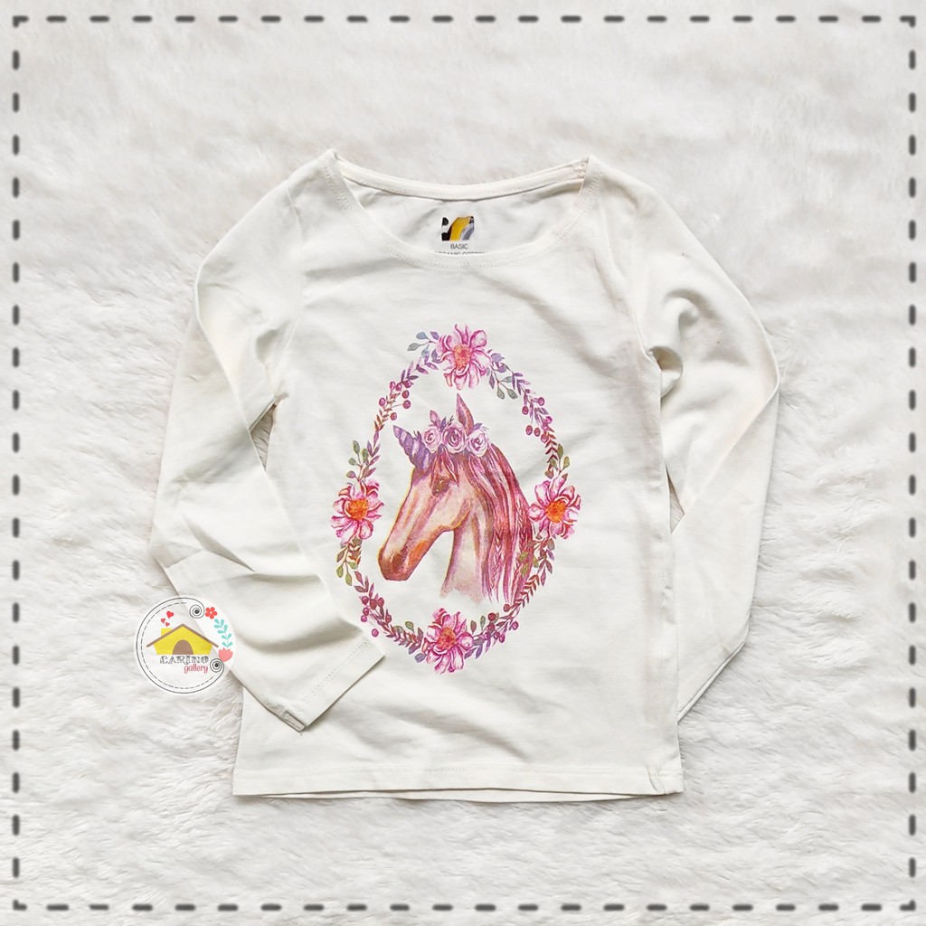 Kaos Anak HM for Girls Long Sleeve Basic Organic Cotton