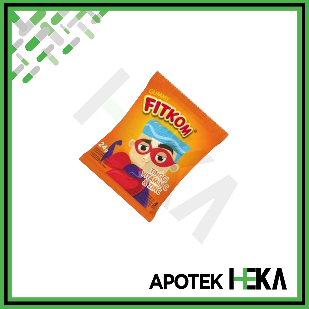 Fitkom Gummy Vitamin C &amp; Zinc Sachet 24 gr Orange (SEMARANG)