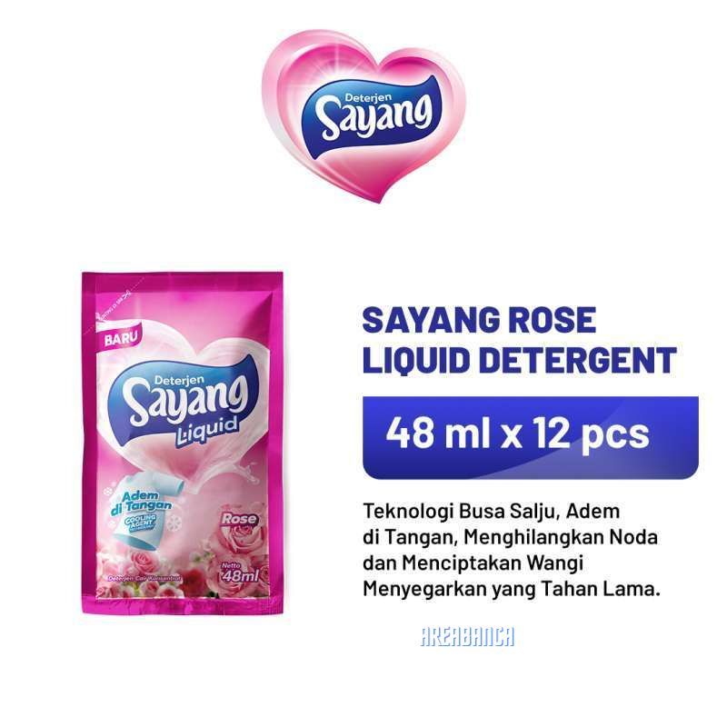 Detergent Sayang Liquid Sachet 48ml  Sabun Pencuci Pakaian