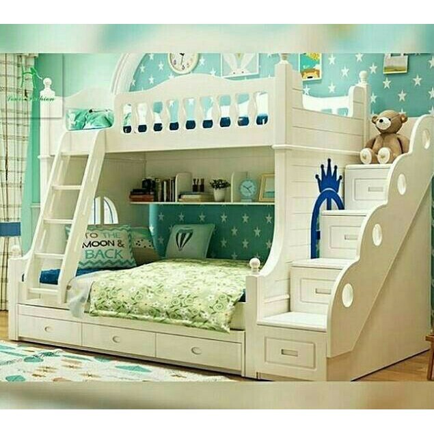 Set Tempat Tidur Meja Belajar Lemari Anak Duco