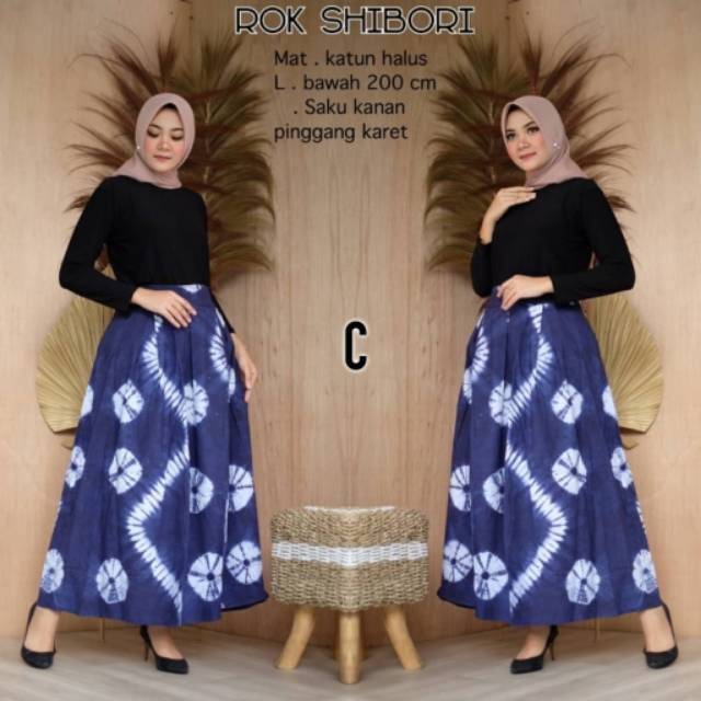 Rok shibori batik modern