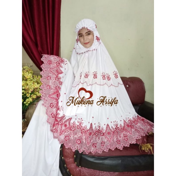 mukena putih bordir bukittinggi