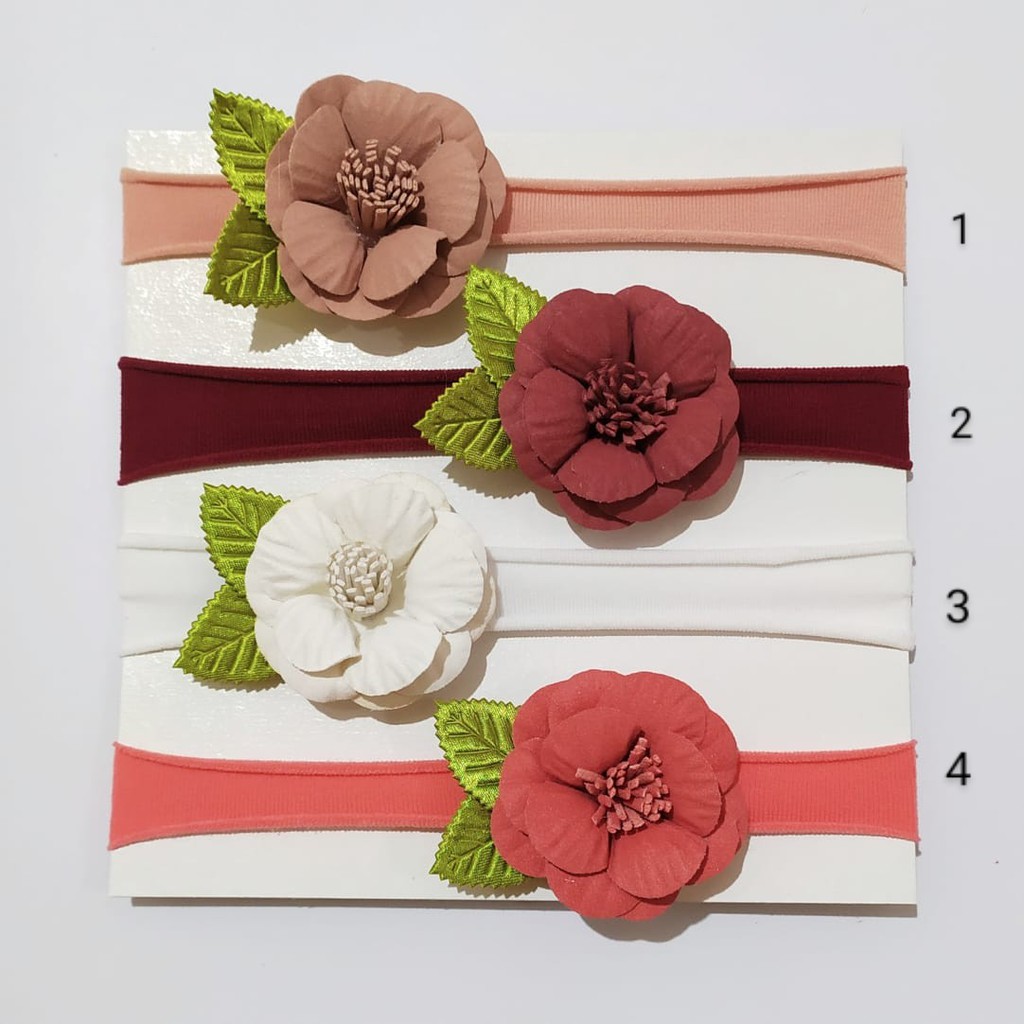 Bandana bayi nilon flower