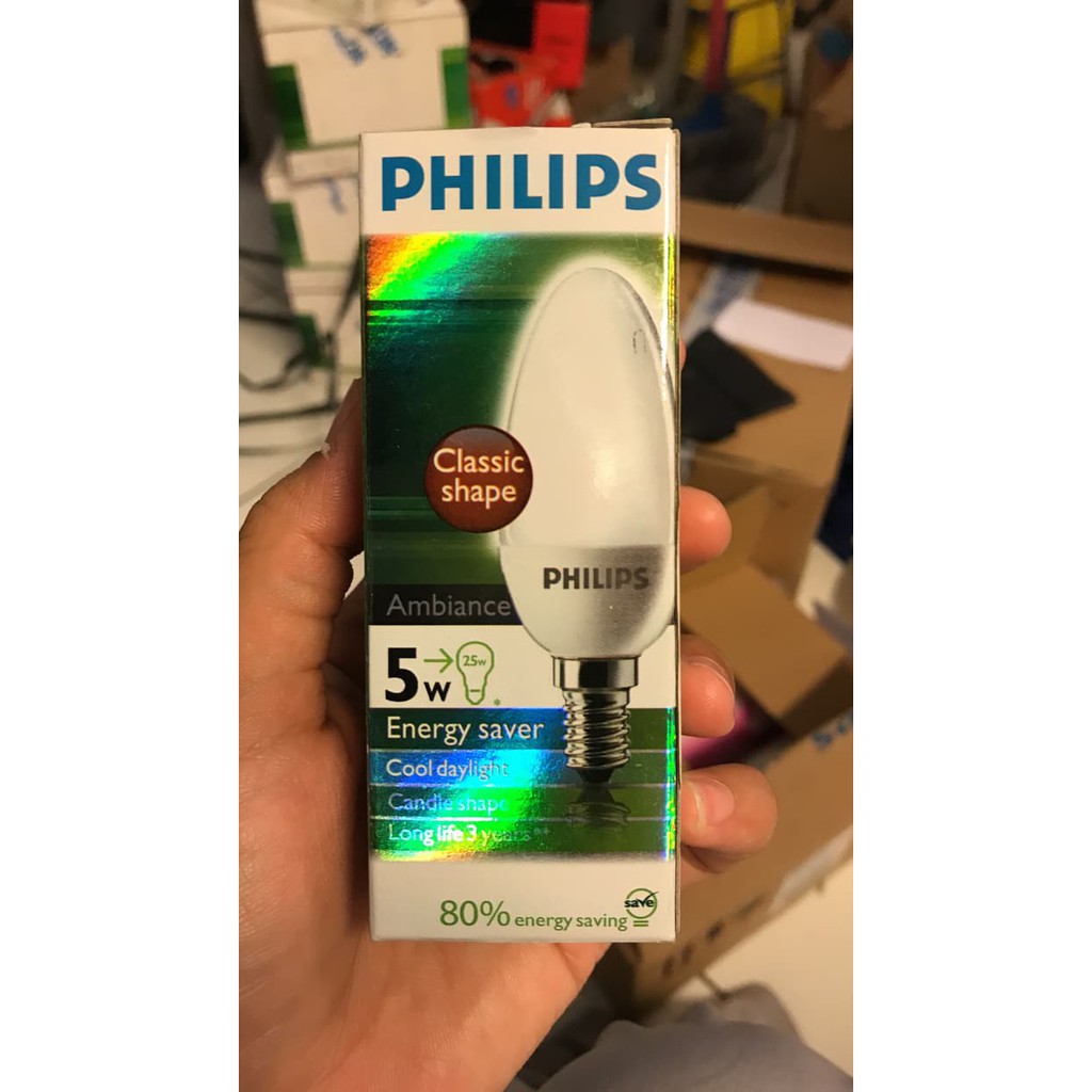 Jual Philips ambiance 5 watt 5 w genie 5w e14 e 14 lampu gantung candle Murah