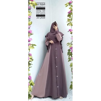Gamis + Hijab (Set Syar'i Aqila)