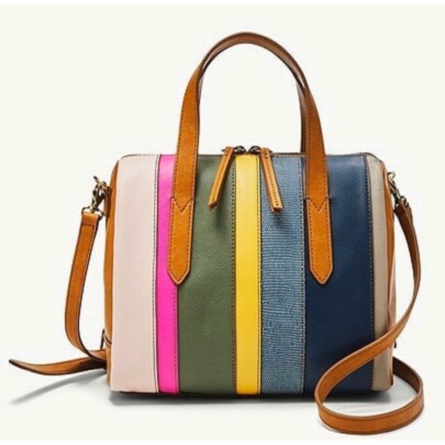 fossil sydney satchel bright multi