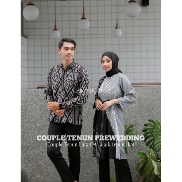 COUPLE TENUN FARA 04 KEMEJA TENUN DAN DRESS TENUN IKAT TROSO JEPARA