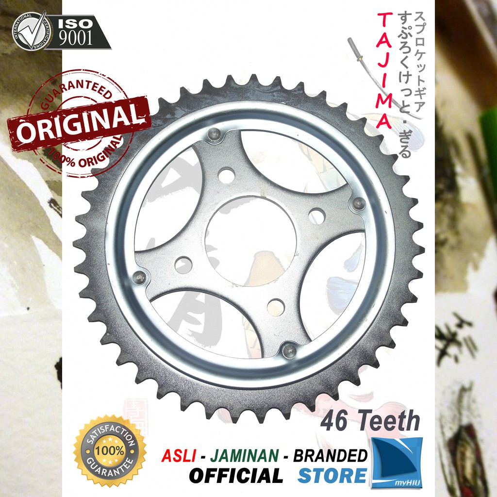 Gigi Tarik 40T ~ 47T HONDA GL 100, CB 100 Gir Belakang - Rear Sprocket Gear TAJIMA