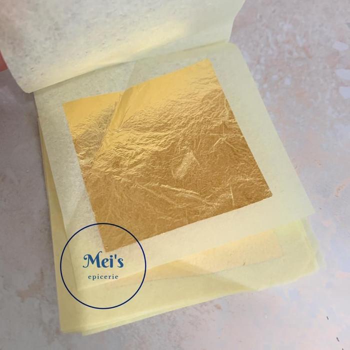 

Topping | Edible Gold Leaf Sheet For Decorating Cake Emas Lembaran Penghias Kue Kualitas Terbaik