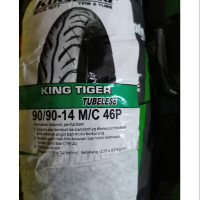 Ban tubeless kingland tiger 90/90-14 for vario/beat/scoopy/vario 150/110/125/mio m3/mio J/x-ride/fin