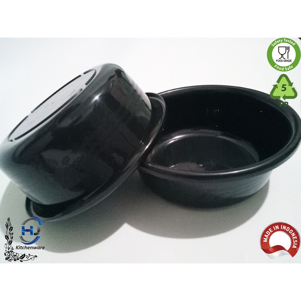 Baskom Plastik Serbaguna Hitam Besar 24 CM / Baskom 12 / KMP / Wadah Cucian / Murah