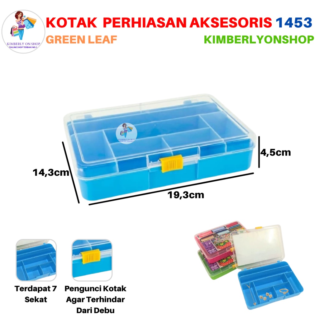 Tempat Perhiasan Aksesories Loki 7 Sekat 1453 Greenleaf