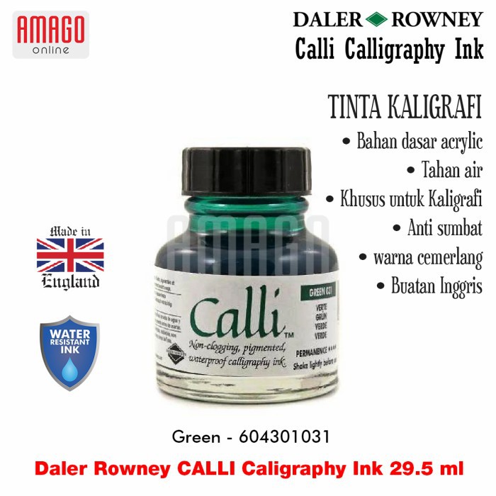 Daler Rowney - CALLI - Calligraphy Ink 29.5ml - Green - 604301031