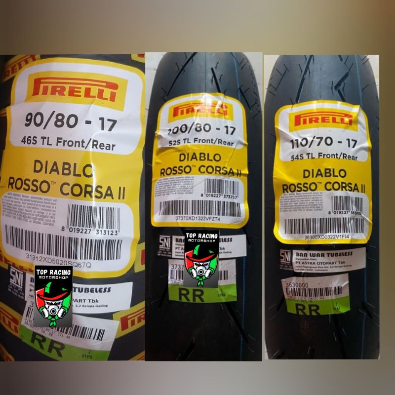 Pirelli Diablo Rosso Corsa 2 90/80-17 100/80-17 110/70-17