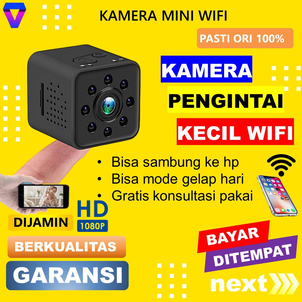 KAMERA MINI SPY CAM CAMERA MINI PENGINTAI CCTV MINI CAMERA KAMERA KECIL HIDDEN CAMERA SQ13 FULL HD