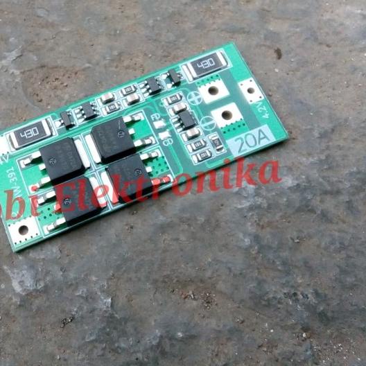 Modul BMS 2S 20A 8Volt untuk baterei 18650