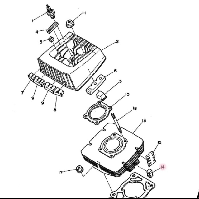 Karet blok absorber 5 rx king asli yamaha 3KA E1129 00