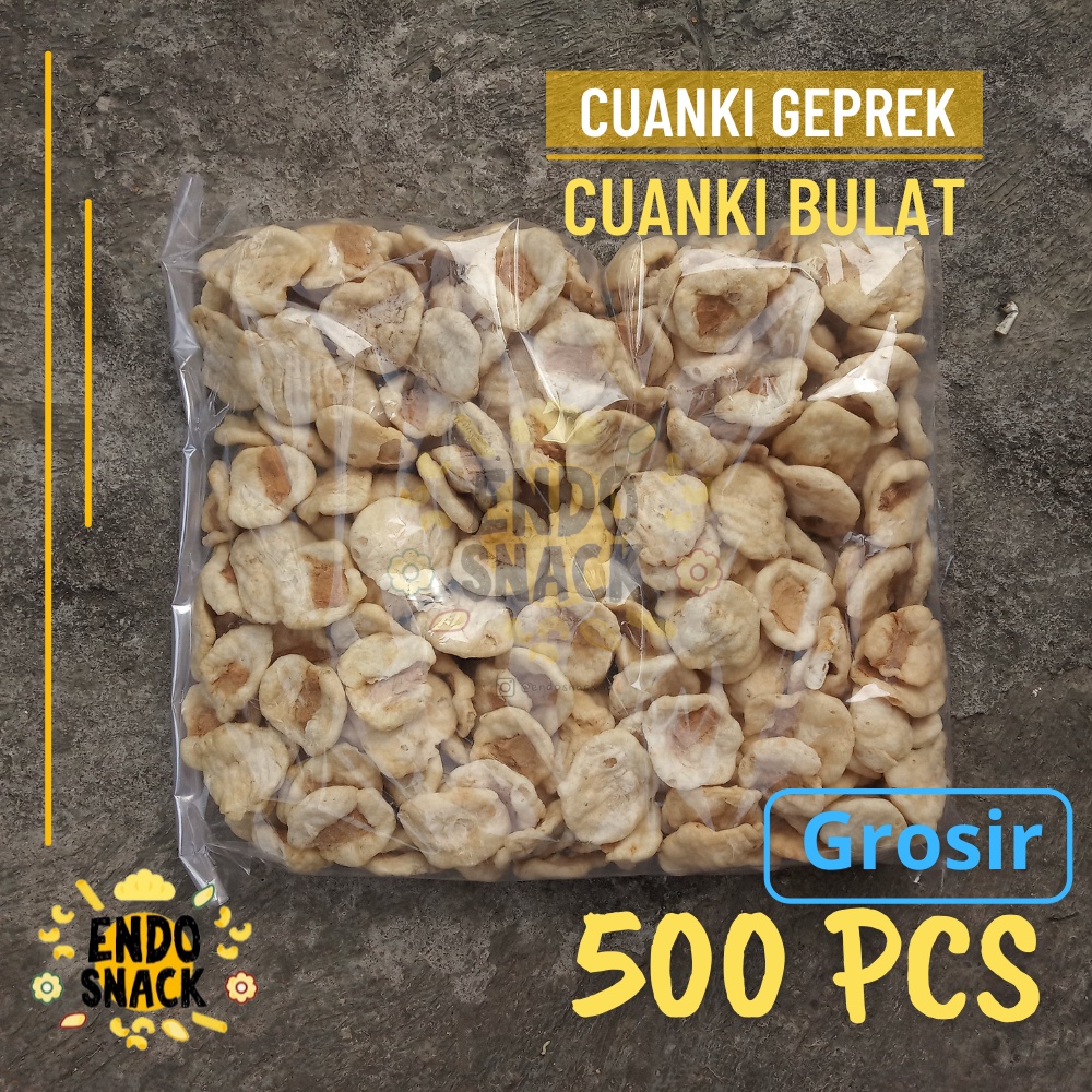 500 Pcs Cuanki Geprek Tahu Gepeng Lidah Bulat Pelengkap Baso Aci, Seblak dan Cuanki