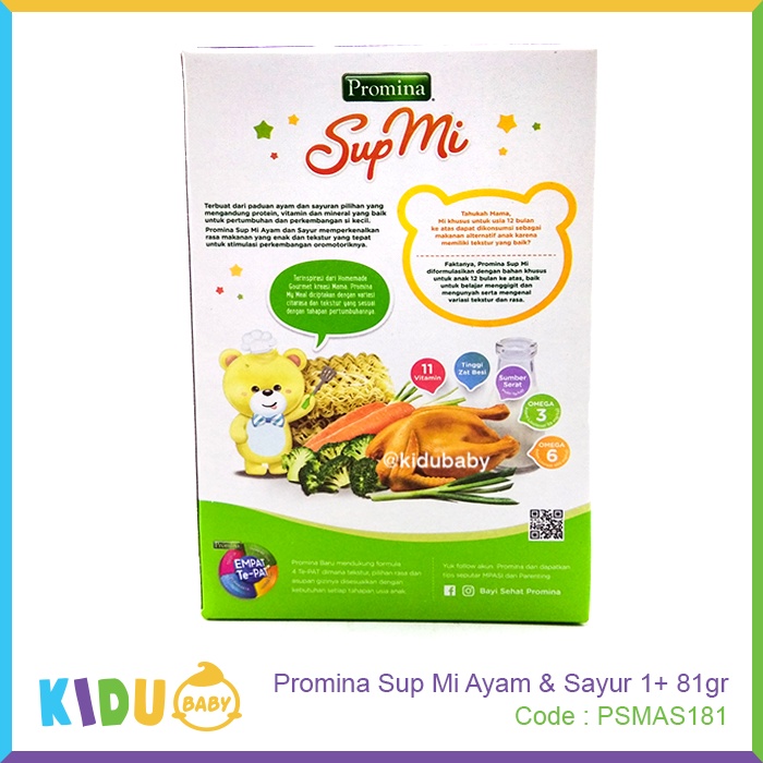 Promina Sup Mi 84gr Mie Sehat Makanan MPASI Anak 1 tahun keatas Kidu Baby