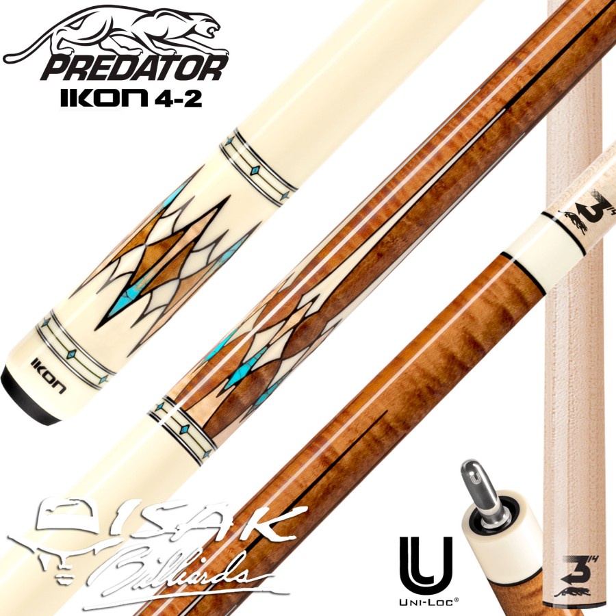 Predator IKON4-2 Uniloc | 314-3 Z-3 low Deflection Cue Stick Stik Billiard Biliar