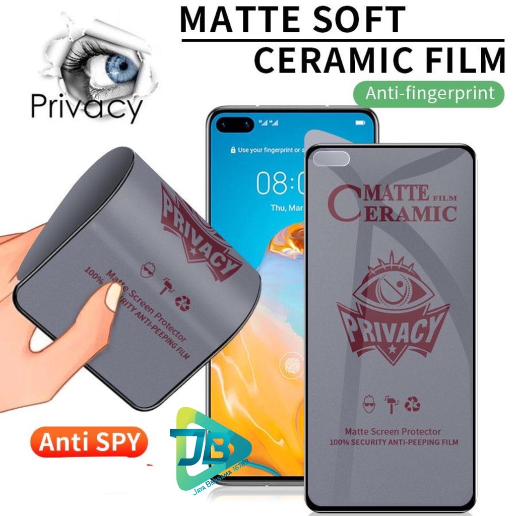 TEMPRED GLASS SPY MATTE KERAMIK CERAMIC IPHONE 6 6+ 7 7+ 8 8+ X XS XR XS MAX JB4902