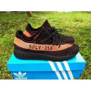 sepatu pria adidas yeezy sply 350 black orange