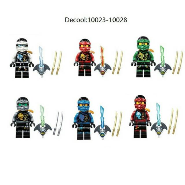 Lego minifigure ninjago decool 10023-10028