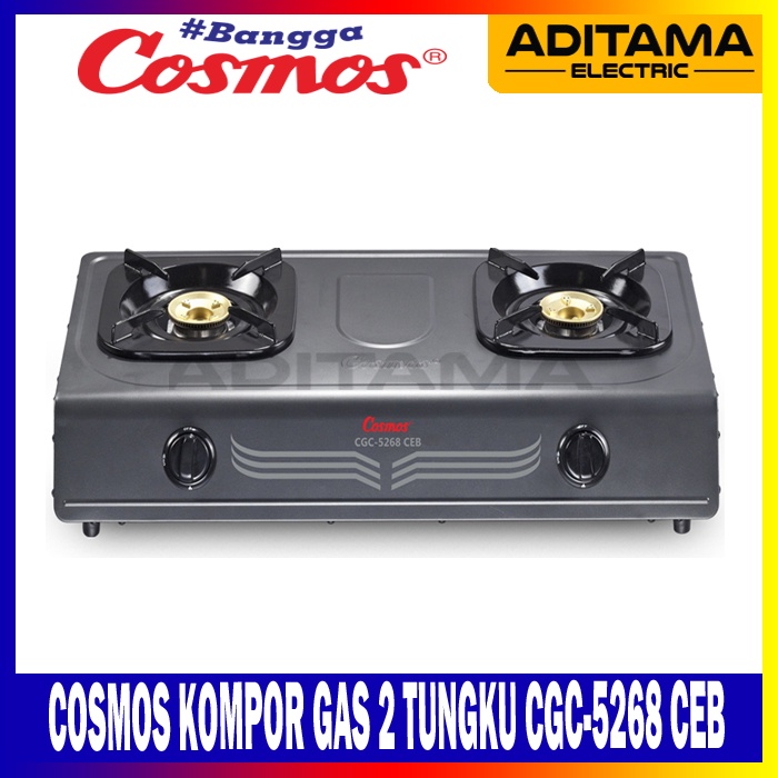 COSMOS KOMPOR GAS 2 TUNGKU CGC-5268 CEB CGC5268CEB