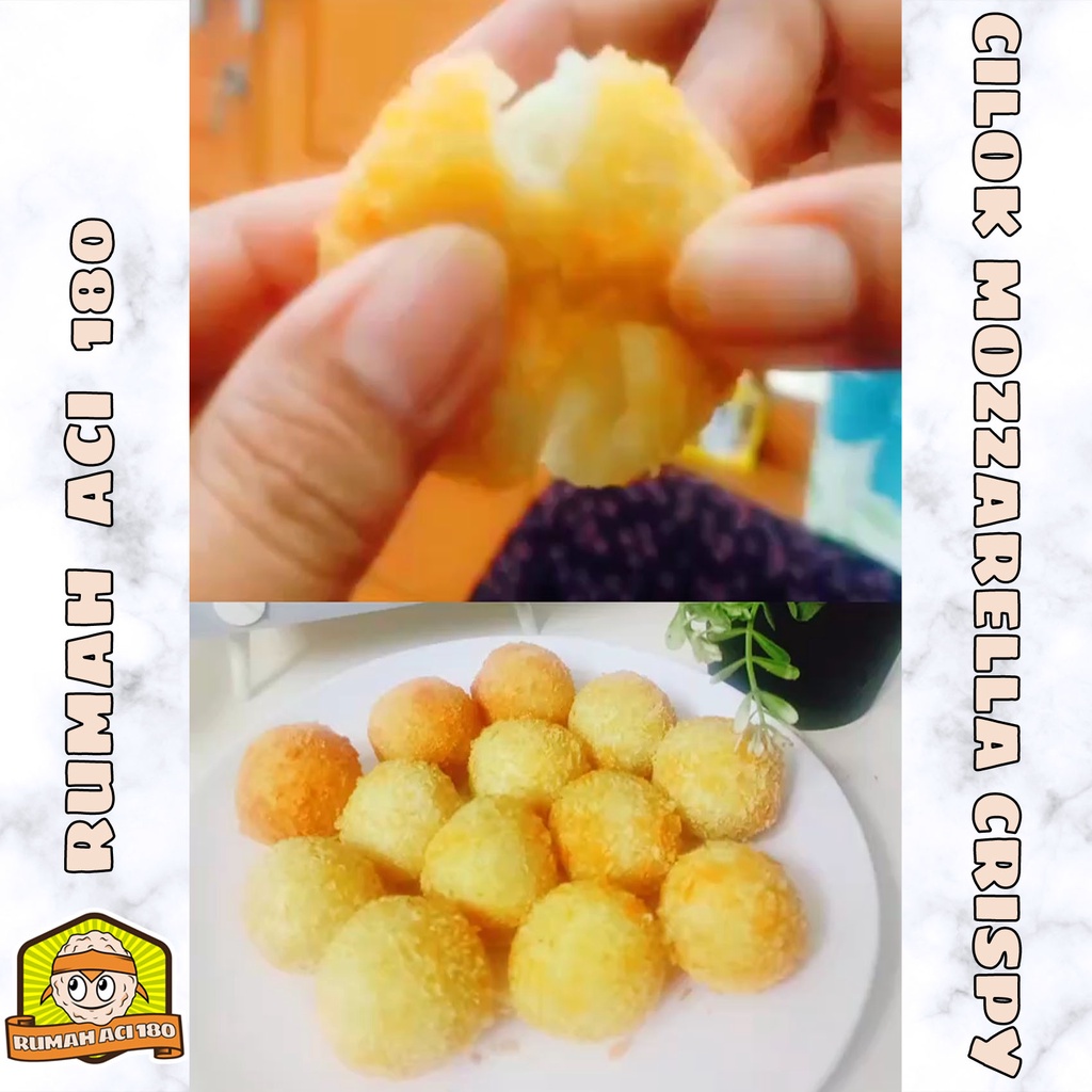 

Cilok Mozzarella Crispy PREMIUM (Cimoz) instan 350 gr Rumah Aci 180