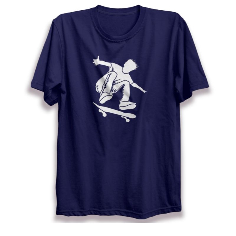 Baju Kaos Pria Distro Original Skaters Ollie Skate Lengan Pendek Roughneck Rougneck Cotton Combed 30