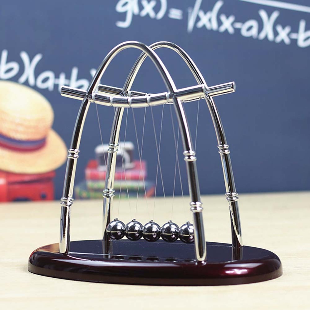 Balance Ball Pajangan Meja Pendulum Newton Model Arched - ZY02 Newton's Pendulum Cradle Balance Balls Physics Science Pendulum Ball Desk Ornaments Toy Home Decoration