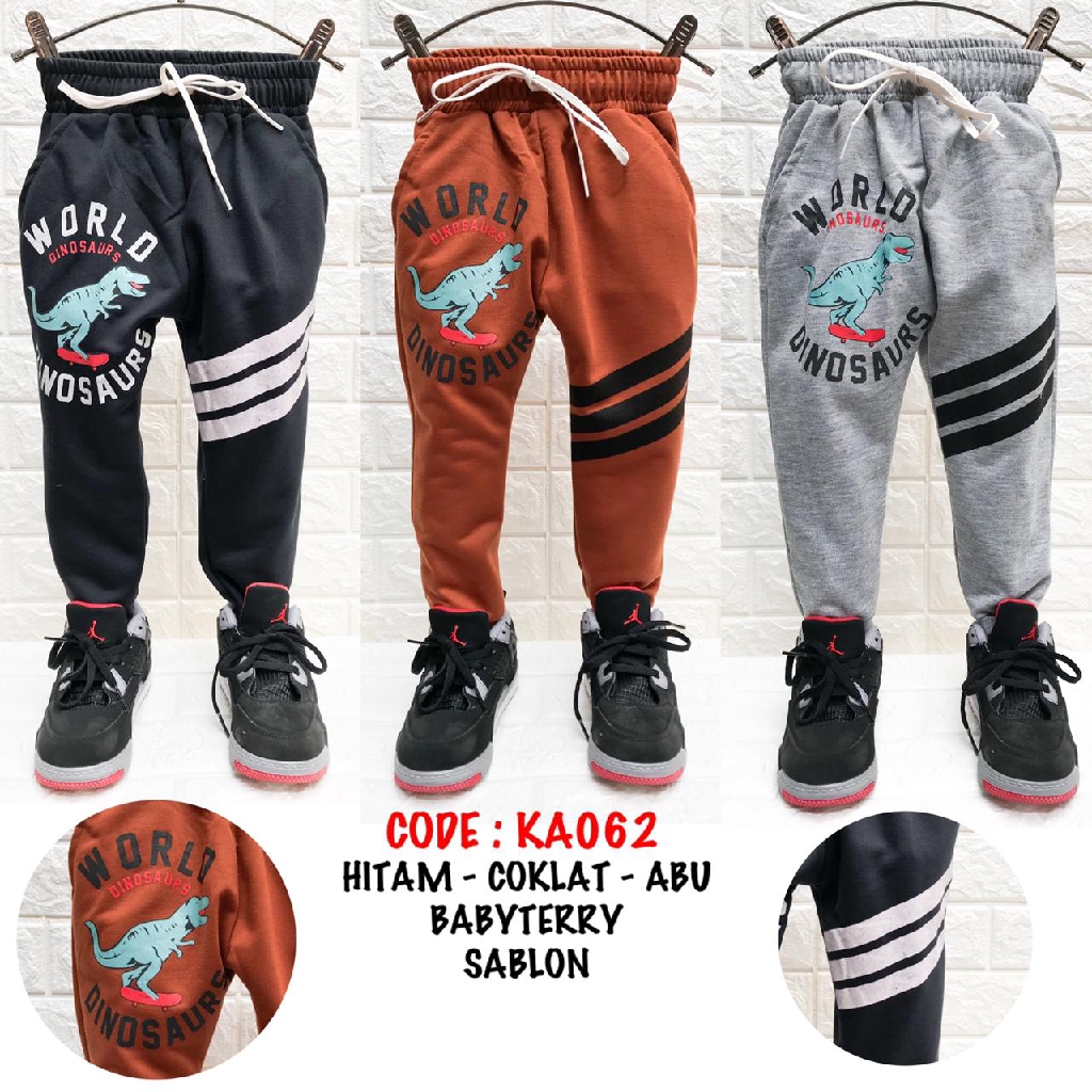 CELANA PANJANG JOGGER DINO DINOSAURUS ANAK BAYI LAKI LAKI CELANA PANJANG JOGGER DINO DINOSAURUS ANAK BAYI LAKI LAKI