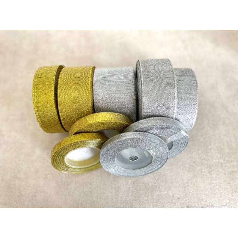 

PITA GLITTER GOLD / SILVER | PITA GLITTER METALIK EMAS / PERAK (HARGA PER ROLL)