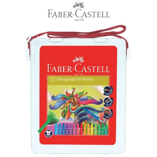 

Crayon FABER CASTELL Oil Pastel Hexagonal 72 Warna