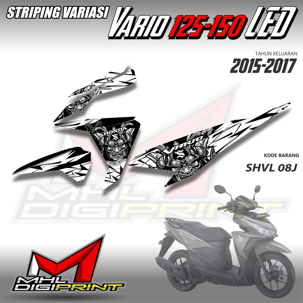 STRIPING VARIASI HONDA VARIO 125 &amp; 150 -  STIKER VARIO 125 &amp; 150 LED - SHVL 08