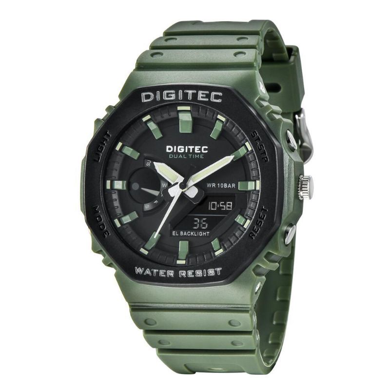 Jam Tangan Pria Digitec DA 2119 / Digitec 2119 / DA 2119 Double Time Digital Analog Water Proff Rubber