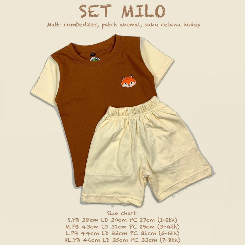 Setelan Anak Milo Unisex Original Pineapple Kaos Anak Super Premium Terlaris Termurah Best Seller