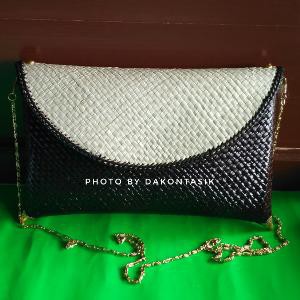 DT-1708 Dompet Pesta Amplop Plus Rantai Anyaman Pandan